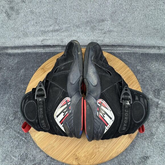 Nike Air Jordan 8 Retro Playoffs Shoes Youth Size 4Y Black Red Basketball - Picture 5 of 9